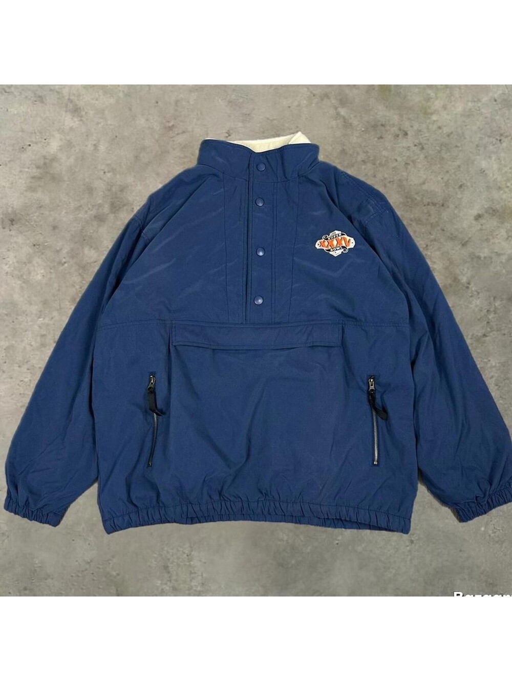 VTG 90s NFL Super Bowl XXXV puffer jacket insulated kangaroo pouch LEE Sport‎ XL